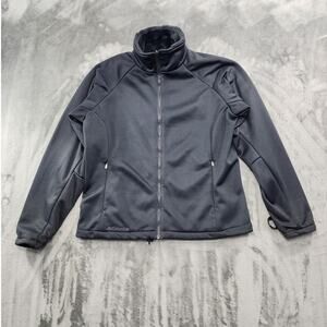 Columbia Jacket Womens L Gray Interchange Softshell Full Zip Faux Fur Collar